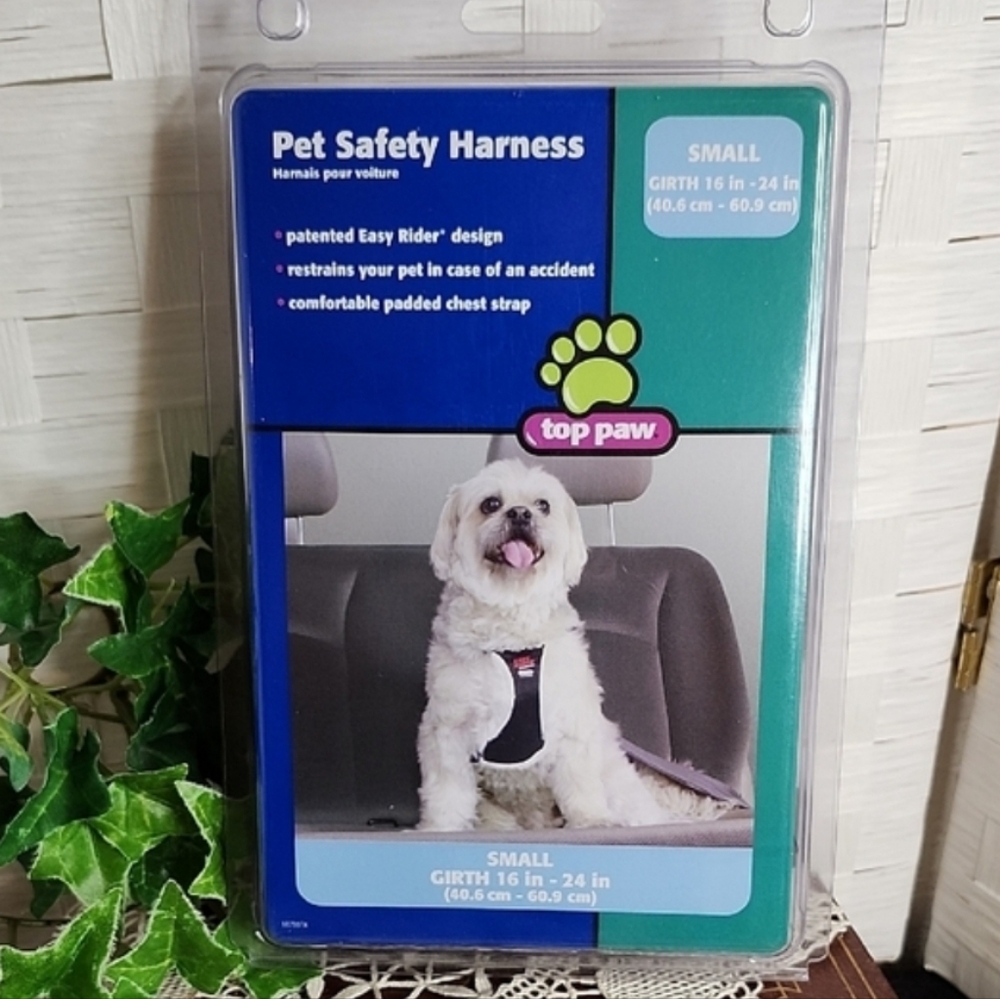 👉*NWT* TOP PAW "EASY RIDER" PET SAFETY HARNESS ~SIZE: SMALL (Girth 16" - 24")